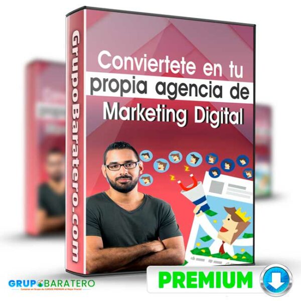 Conviertete en tu propia agencia de Marketing Digital Cover GrupoBaratero 3D
