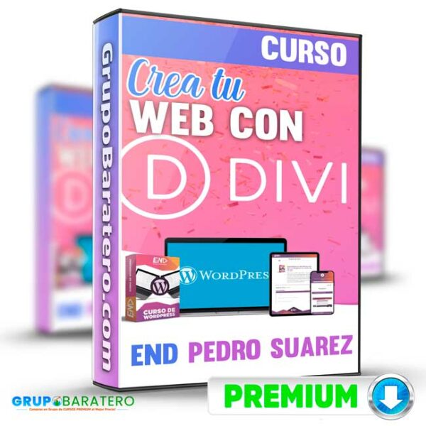 Crea tu web con divi END Pedro Suarez Cover GrupoBaratero 3D