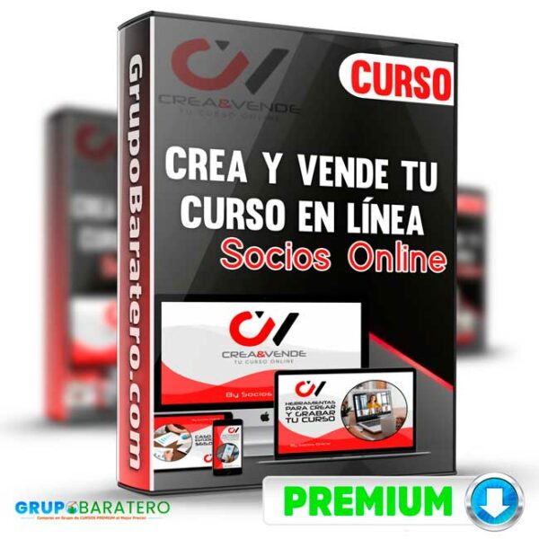 Curso Crea y Vende tu Curso en Linea – Socios Online Cover GrupoBaratero 3D