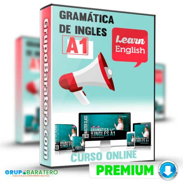 Curso Gramatica de Ingles A1 Seminarios Online Cover GrupoBaratero 3D