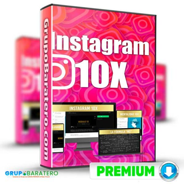 Curso Instagram 10X – Academia 10X Cover GrupoBaratero 3D