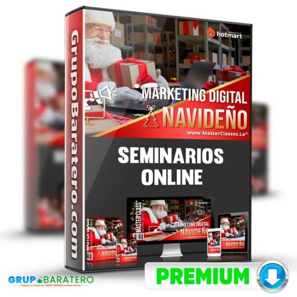 Curso Marketing Digital Navideno Seminarios Online Cover GrupoBaratero 3D