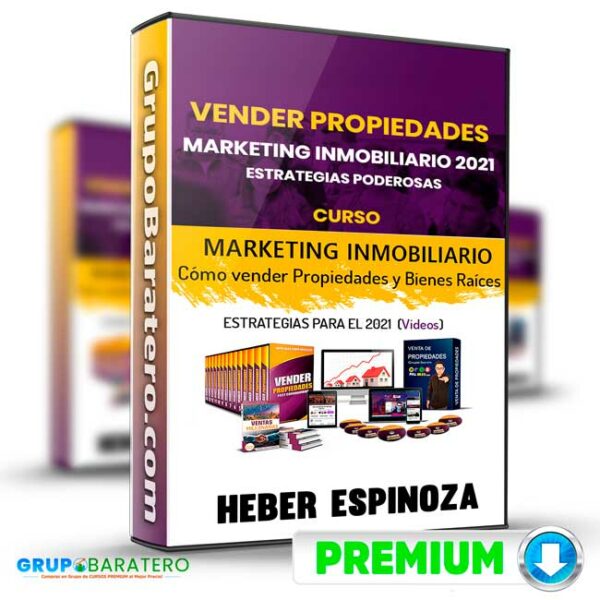Curso Marketing Inmobiliario 2021 – Heber Espinoza Cover GrupoBaratero 3D
