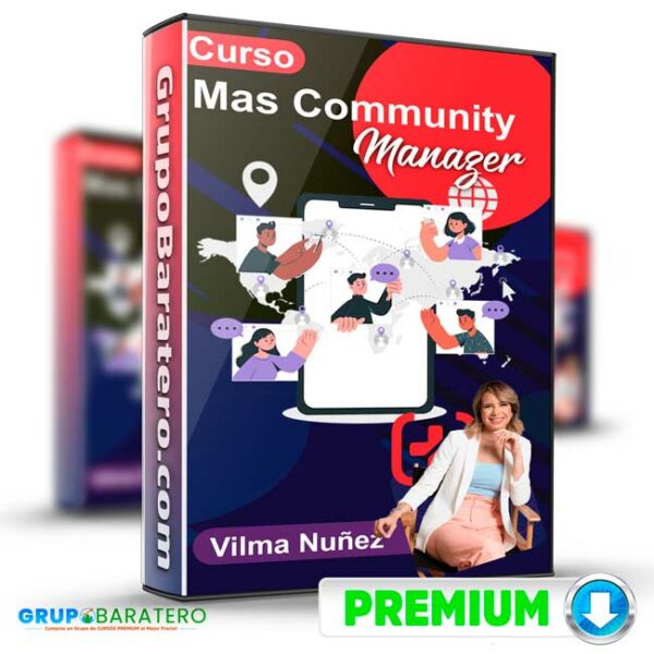 Curso Mas Community Manager – Vilma Nunez Cover GrupoBaratero 3D 1