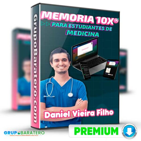 Curso Memoria 10X para Estudiantes de Medicina Daniel Vieira Filho Cover GrupoBaratero 3D