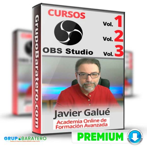 Curso Online de OBS 1 2 3 – Javier Galue Cover GrupoBaratero 3D