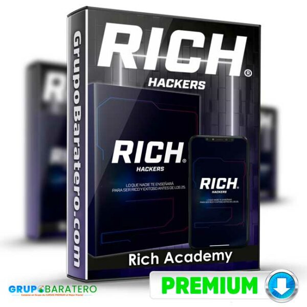 Curso Rich Hackers Rich Academy Cover GrupoBaratero 3D