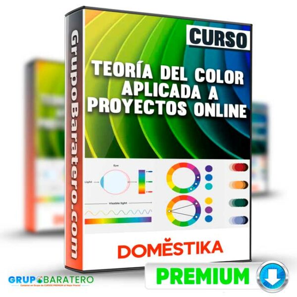 Curso Teoria del color aplicada a proyectos online Domestika Cover GrupoBaratero 3D