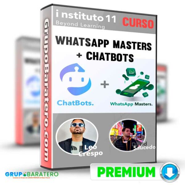 Curso WhatsApp Masters ChatBots Instituto 11 Cover GrupoBaratero 3D