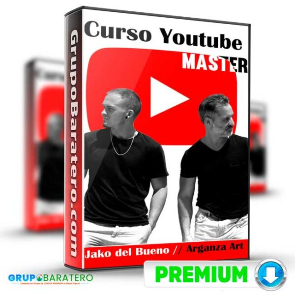 Curso Youtube Master – Jako del Bueno y Arganza Art Cover GrupoBaratero 3D