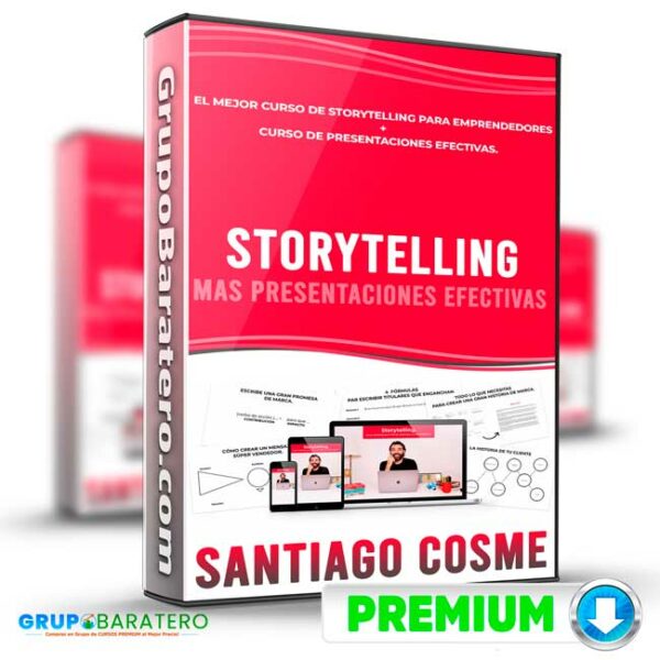 Curso de Storytelling mas Presentaciones Efectivas Santiago Cosme Cover GrupoBaratero 3D