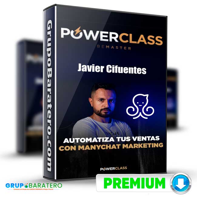 Entrenamiento Online Automatiza tus Ventas con Manychat Marketing Javier Cifuentes Cover GrupoBaratero 3D 2