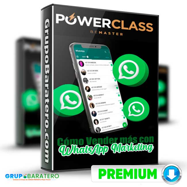 Entrenamiento Online Como Vender mas con WhatsApp Marketing BeMaster Cover GrupoBaratero 3D